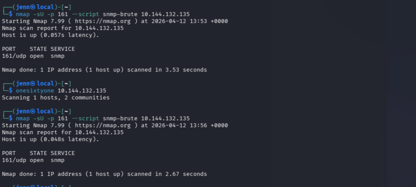 Further SNMP probing